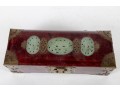 Rosewood Republic Of China Jade Inlaid Trinket Box
