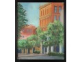 P. Graetz Pastel Urban Landscape Painting