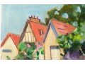 Hannah Cole Buie (American, B. 1955) French Dwellings Oil On Canvas Painting