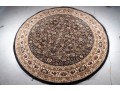 Round Persian-Style Floral Area Rug (7'x7