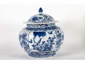 Qing Dynasty Blue & White Porcelain Lidded Jar