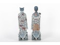 Pair Of Early 20th-Century Chinese Blue & White Porcelain Figurines