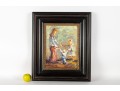 Impressionist Family Scene Oil Painting -- Signed