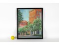 P. Graetz Pastel Urban Landscape Painting