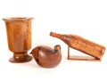 Trio Of Decorative Wood Items
