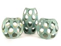 Contemporary Porcelain Organic Form Tea-Light Holders