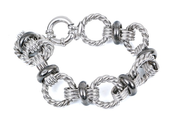 Sterling Silver Twist Chain Bracelet