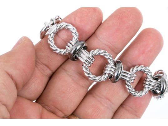 Sterling Silver Twist Chain Bracelet