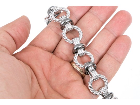 Sterling Silver Twist Chain Bracelet