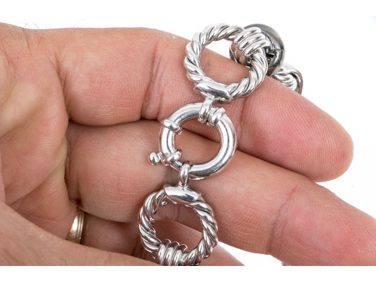 Sterling Silver Twist Chain Bracelet