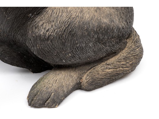 Sandiscast Life Size Resin Seated Black Labrador Retriever