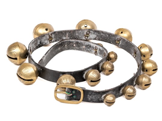 Festive Leather And Brass Sleigh Bells