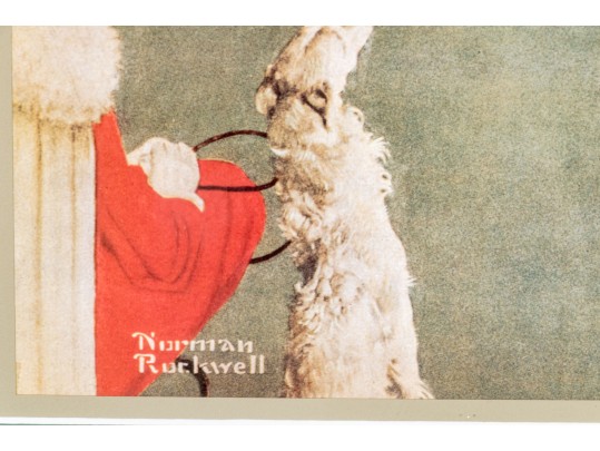 Custom Framed Norman Rockwell Decorative Print With Stamps