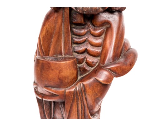 Chinese Carved Wood Figure Of An Immortal