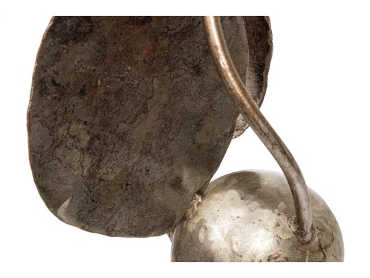 Vintage Artisanal Metal Sculpture Of A Dog