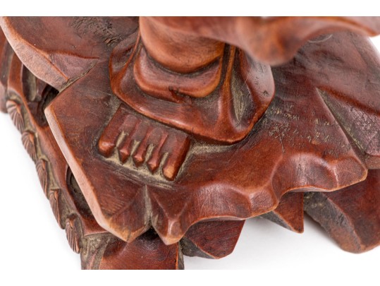 Chinese Carved Wood Figure Of An Immortal