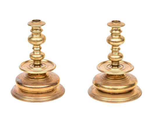 Pair Of Handsome Brass Candlesticks