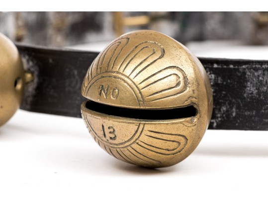 Festive Leather And Brass Sleigh Bells