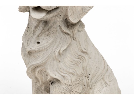 Cast Stone Seated Retriever Puppy