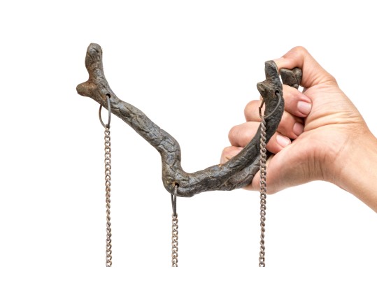 Whimsical Faux Bois Pinecone Windchime