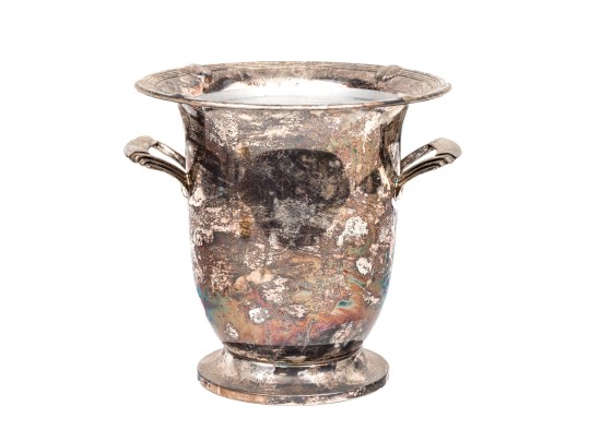 Silver Plated Twin-Handled Wine Cooler With Tin Liner