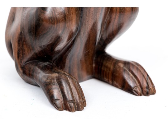 Indonesian Hadi Handicraft Carved Wood Rabbit