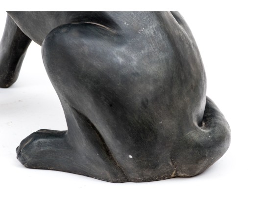 Resin Figure Of A Seated Labrador Dog
