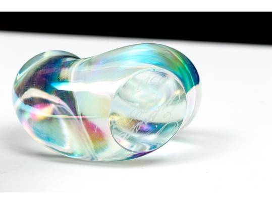 Robert Eickholt (American [OH], B. 1947) Duo Of Art Glass Paperweights