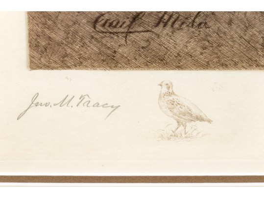John Martin Tracy (1844-1893) Engraved Print Of English Setter By Emil Miler 