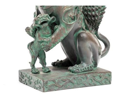 Pair Of Decorative Resin Foo Dogs