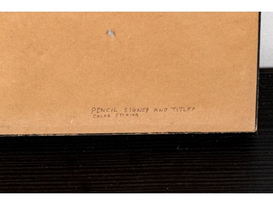 Boris O'Klein Pencil Signed Color Etching