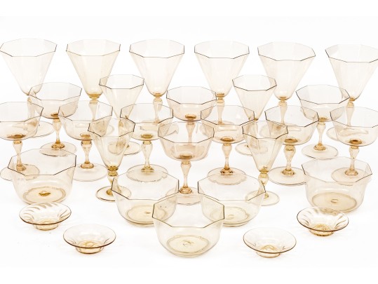 35 Piece Mid Century Murano Glass Service