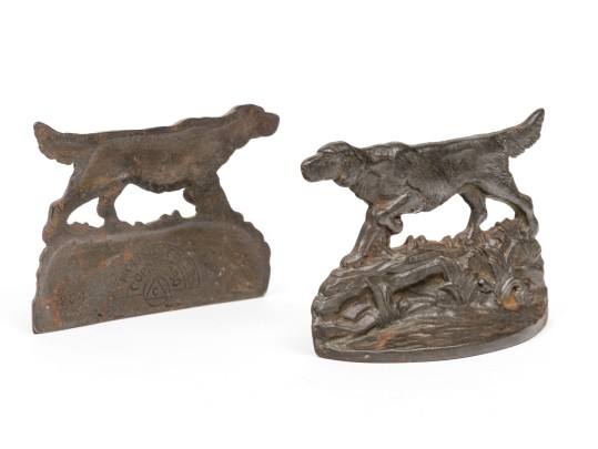 Pair Of English Setter Form Cast Bookends