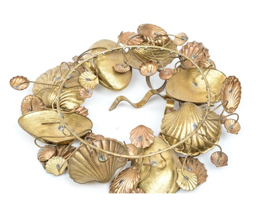 Decorative Brass And Copper Marine Motif Wreath