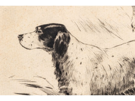 Mason Ltd Ed Lithograph, English Setters, 1941
