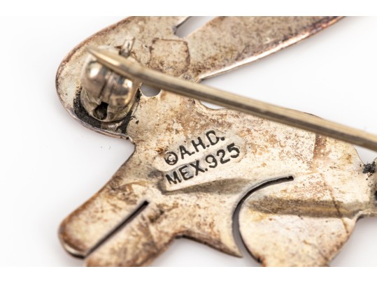 Collection Of Sterling Silver Pins 