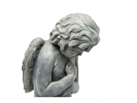 Garden Sculpture Putti With Frog