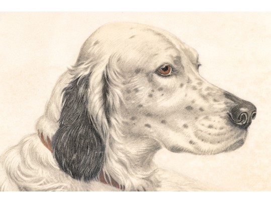 Leon Danchin (French, 1887-1938) Ltd. Ed. Lithograph, English Setters 