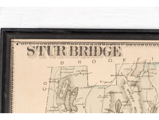 Antique Map Sturbridge And Southbridge