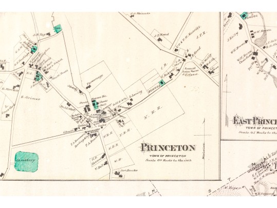 Antique Map Of Princeton, NJ