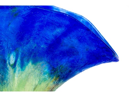 Stunning Arts And Crafts Art Glass Vase With Chipped Ice Finish, Ca. 1920 Or Earlier
