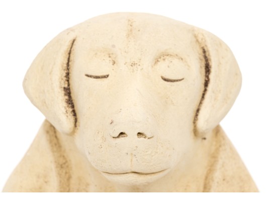 Designer Stone Concrete Meditating Dog 