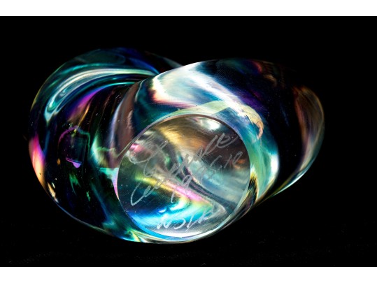 Robert Eickholt (American [OH], B. 1947) Duo Of Art Glass Paperweights