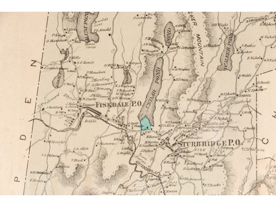 Antique Map Sturbridge And Southbridge