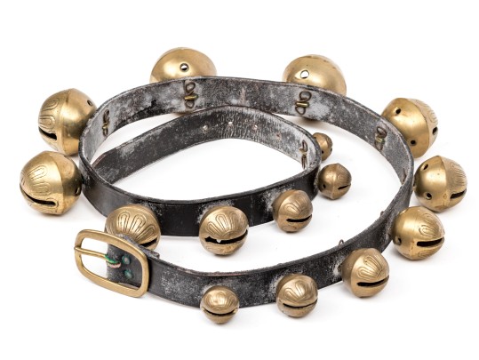 Festive Leather And Brass Sleigh Bells