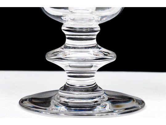 Pair Of Val St. Lambert Crystal Candlesticks With Single Glass Candlestick
