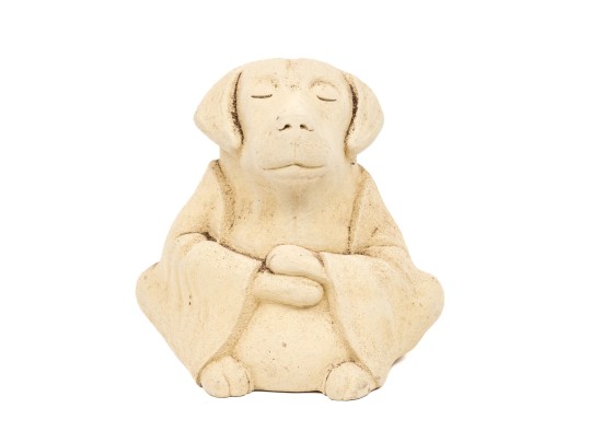 Designer Stone Concrete Meditating Dog 