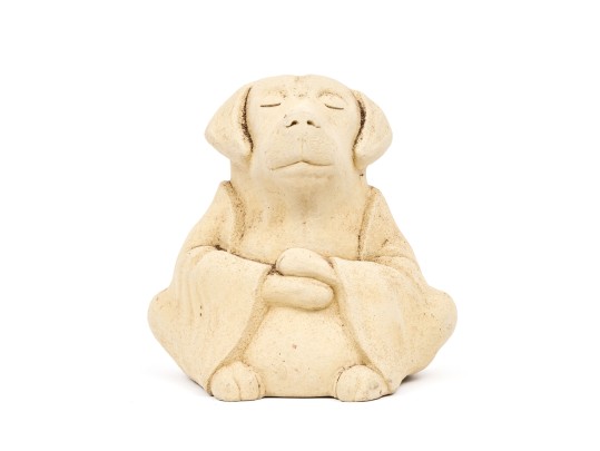 Designer Stone Concrete Meditating Dog 