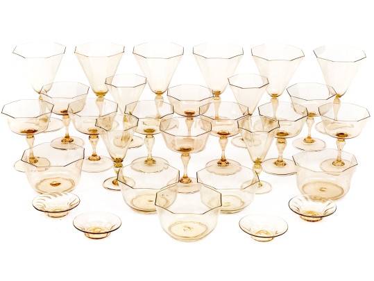 35 Piece Mid Century Murano Glass Service