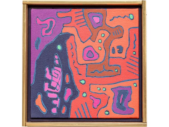Frank Hamilton (American [CA], 1923-2015) Acrylic On Canvas, Abstract, 1965